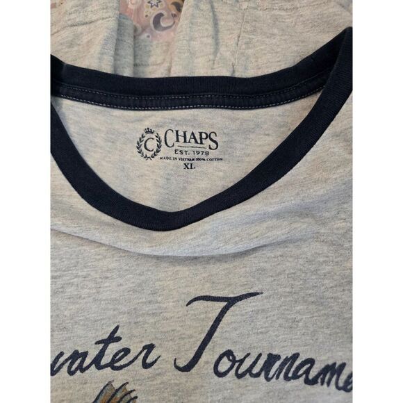 Vintage Chaps Freshwater Tournament T-Shirt XL Gray Short Sleeve Lake Powell 197 - Picture 5 of 6